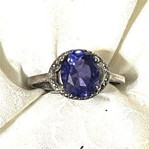 Sterling Gemstone Ring sz 10